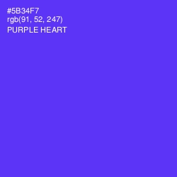 #5B34F7 - Purple Heart Color Image