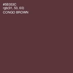 #5B353C - Congo Brown Color Image