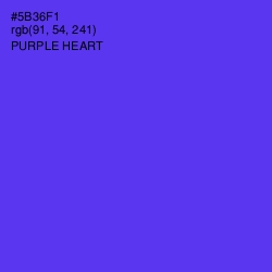 #5B36F1 - Purple Heart Color Image