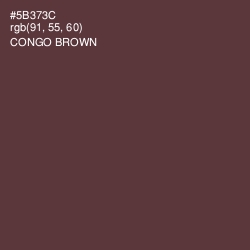 #5B373C - Congo Brown Color Image