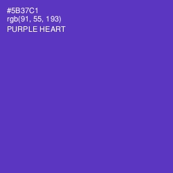 #5B37C1 - Purple Heart Color Image