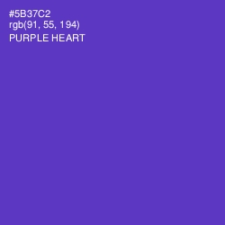 #5B37C2 - Purple Heart Color Image