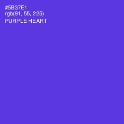 #5B37E1 - Purple Heart Color Image