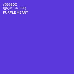 #5B38DC - Purple Heart Color Image