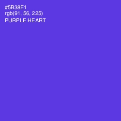 #5B38E1 - Purple Heart Color Image