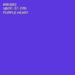 #5B39E2 - Purple Heart Color Image