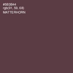 #5B3B44 - Matterhorn Color Image