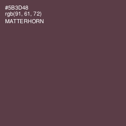 #5B3D48 - Matterhorn Color Image