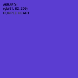 #5B3ED1 - Purple Heart Color Image