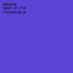 #5B43D6 - Fuchsia Blue Color Image