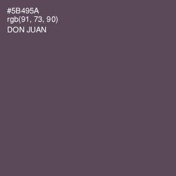 #5B495A - Don Juan Color Image