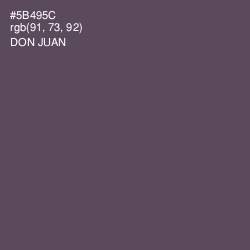 #5B495C - Don Juan Color Image