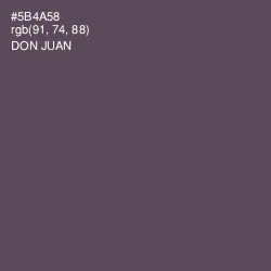 #5B4A58 - Don Juan Color Image