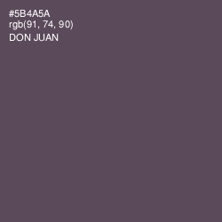 #5B4A5A - Don Juan Color Image