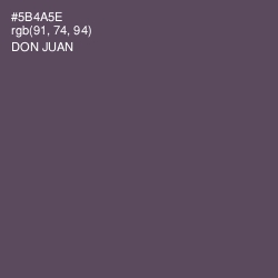 #5B4A5E - Don Juan Color Image