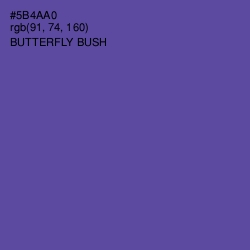 #5B4AA0 - Butterfly Bush Color Image