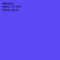 #5B4AF4 - Royal Blue Color Image