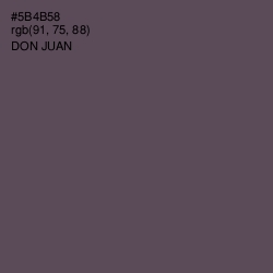 #5B4B58 - Don Juan Color Image