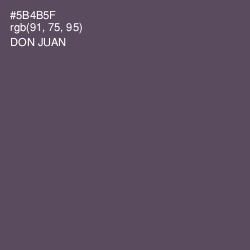 #5B4B5F - Don Juan Color Image