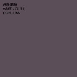 #5B4E58 - Don Juan Color Image