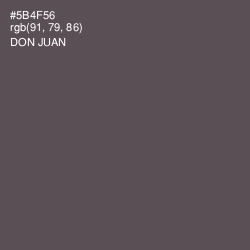 #5B4F56 - Don Juan Color Image