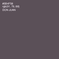 #5B4F58 - Don Juan Color Image