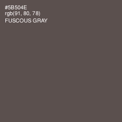 #5B504E - Fuscous Gray Color Image