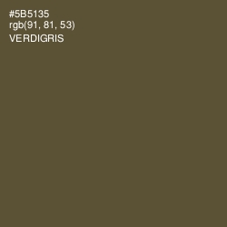 #5B5135 - Verdigris Color Image