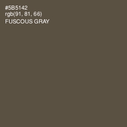 #5B5142 - Fuscous Gray Color Image