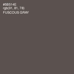 #5B514E - Fuscous Gray Color Image