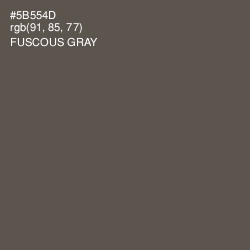 #5B554D - Fuscous Gray Color Image