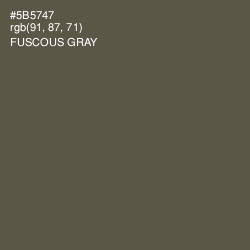 #5B5747 - Fuscous Gray Color Image
