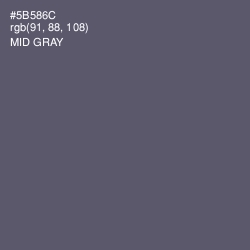 #5B586C - Mid Gray Color Image