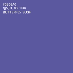 #5B58A0 - Butterfly Bush Color Image