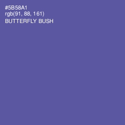 #5B58A1 - Butterfly Bush Color Image