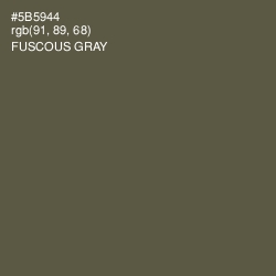 #5B5944 - Fuscous Gray Color Image