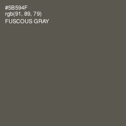 #5B594F - Fuscous Gray Color Image