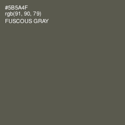 #5B5A4F - Fuscous Gray Color Image