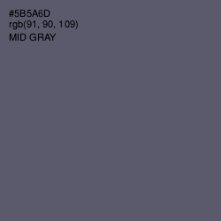 #5B5A6D - Mid Gray Color Image