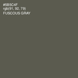 #5B5C4F - Fuscous Gray Color Image