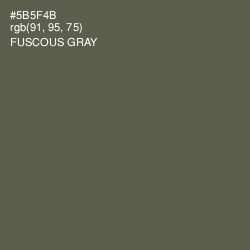 #5B5F4B - Fuscous Gray Color Image