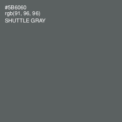 #5B6060 - Shuttle Gray Color Image
