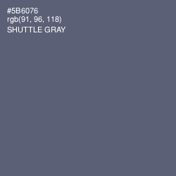 #5B6076 - Shuttle Gray Color Image