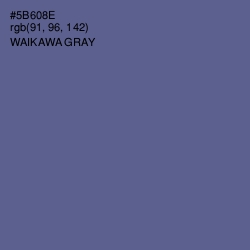 #5B608E - Waikawa Gray Color Image