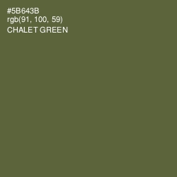 #5B643B - Chalet Green Color Image