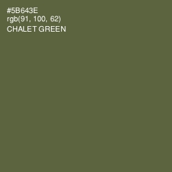 #5B643E - Chalet Green Color Image