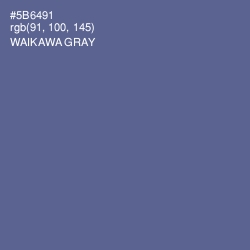 #5B6491 - Waikawa Gray Color Image