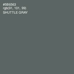 #5B6563 - Shuttle Gray Color Image