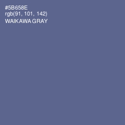 #5B658E - Waikawa Gray Color Image