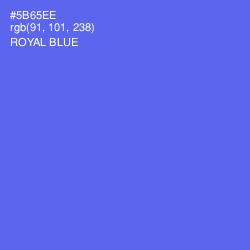 #5B65EE - Royal Blue Color Image